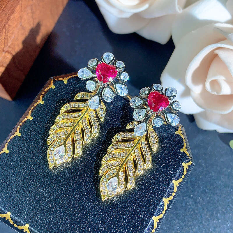 New Style Jewelry S Sier Needle Zircon Flower Earrings Dual-Use Light Versatile Elegant Fashion Women's E9e
