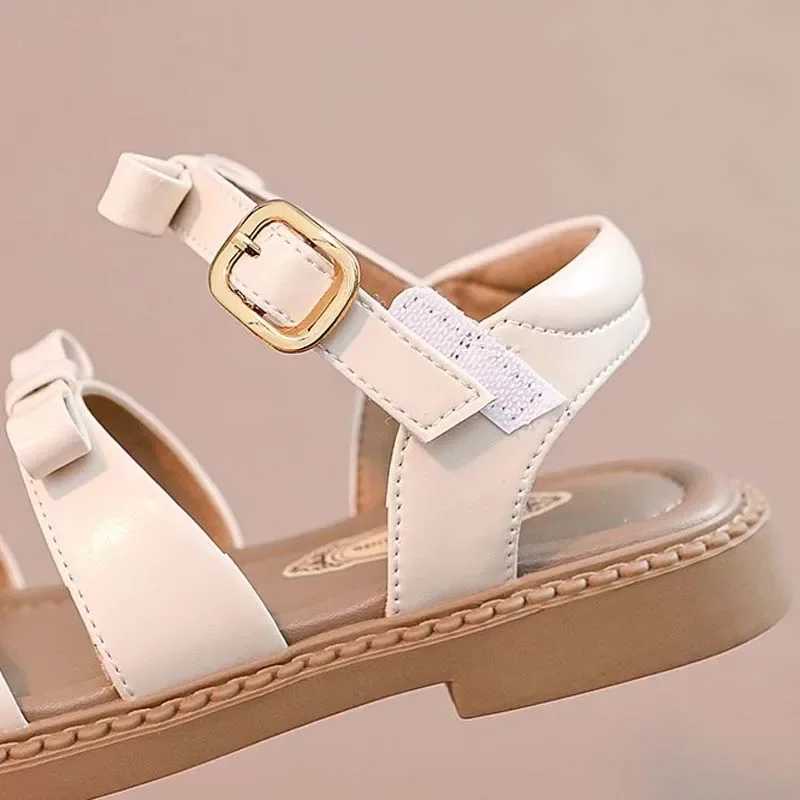 Bling Rhinestone Heart Buckles Strap Sandals for Kids Girls Brand Design Bowknot Sandals Children Soft Summer Flat Shoes R250707