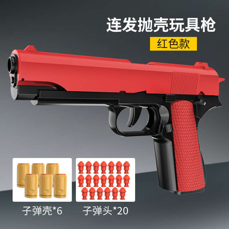 Fully Shell Ejection 1911 Colt Empty Chamber Locking Can Fire Automatic Re-ing Pistol Soft Bullet Gun Batch Method