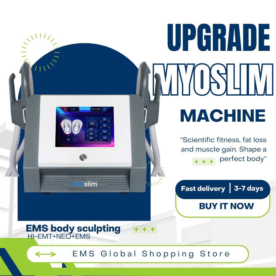 Myoslim EMS Body Muscle Stimulator Machine For Salon Improve Body Shape Burn Fat Tighten Skin and Enhance Muscle Definition
