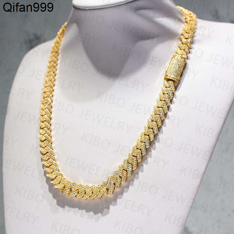 2024 New Customized S Sier Moissanite Diamond Necklace Hip Hop Style