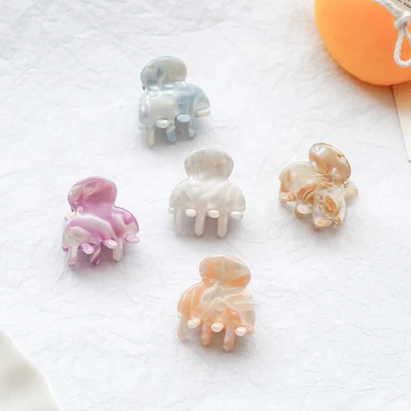 1Pcs Sweet Small Mini Hair Claw Clip For Women Tortoiseshell Multiple Barrette Acrylic Geometric Hairpin Acetate Hair Accessories Y250707