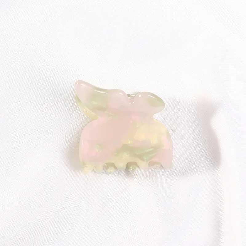 Korean Fashion Butterfly Shape Aurora Mini Womens Hair Clips Crab Claw Girls Ponytail Hairpin Barrette Hair Accessories Y250707