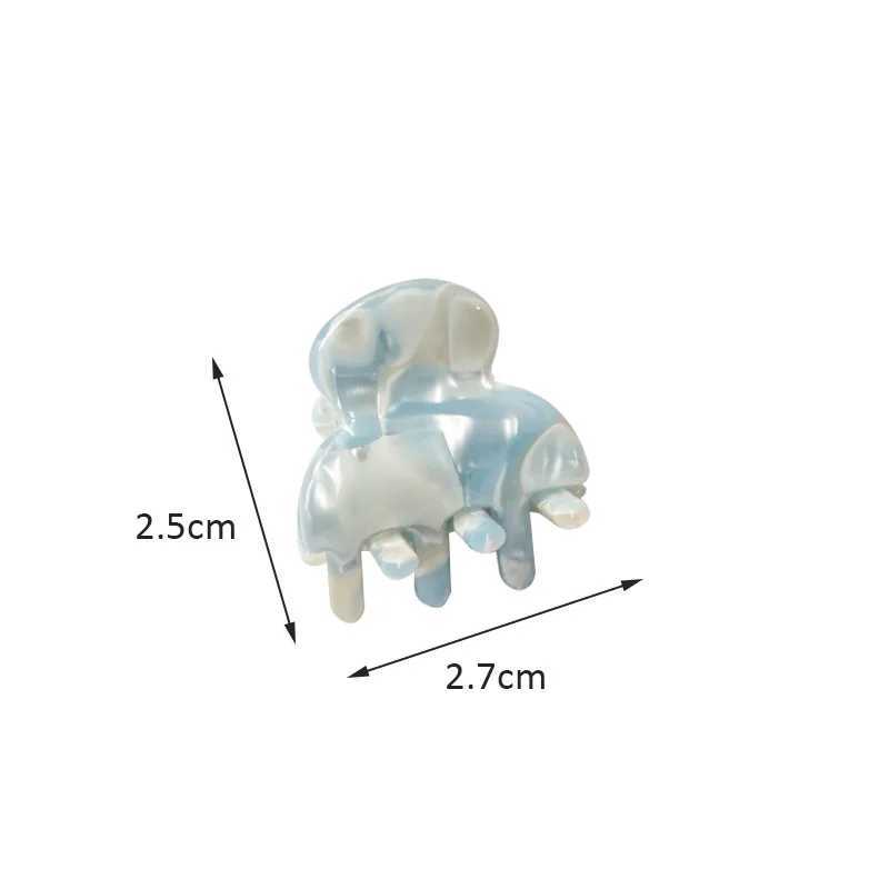 1Pcs Sweet Small Mini Hair Claw Clip For Women Tortoiseshell Multiple Barrette Acrylic Geometric Hairpin Acetate Hair Accessories Y250707