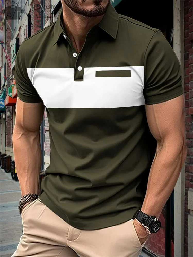 Summer New Mens Casual Sports Short Sleeved Polo Shirt Fashionable And Comfortable T-Shirt Men Breathable Polo Shirt Mens Tees Y250707 Y250707