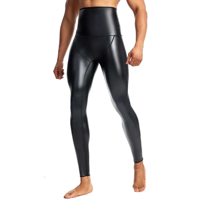 CHENYE Fitness Jogging Workout Pants Men Casual Paty Running Man Highwaisted Stretch Leather GYM Sport Trousers 250704