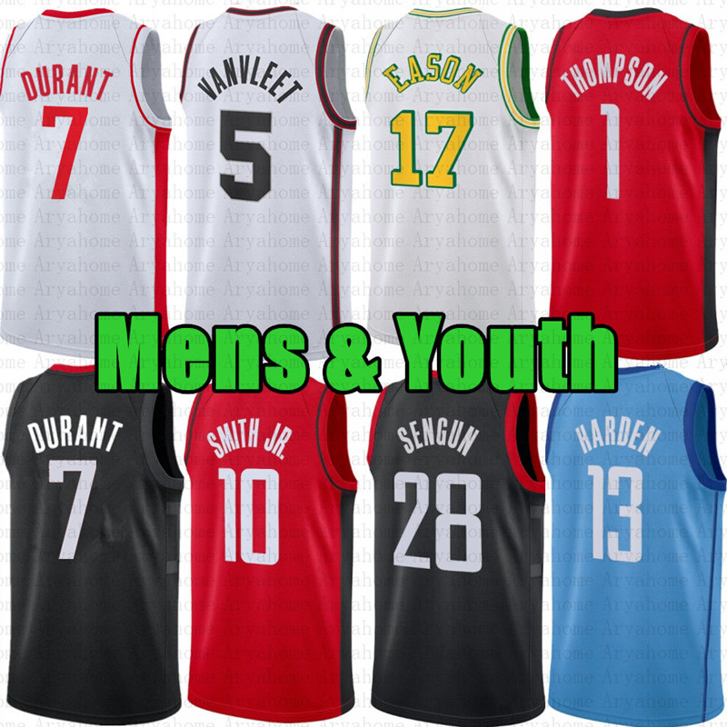 Kevin Durants Durant Amen Thompson Basketball Jersey Alperen Sengun Jabari Smith Jr Reed Sheppard Fred VanVleet Tari Eason JaeSean Tate Steven Adams 2