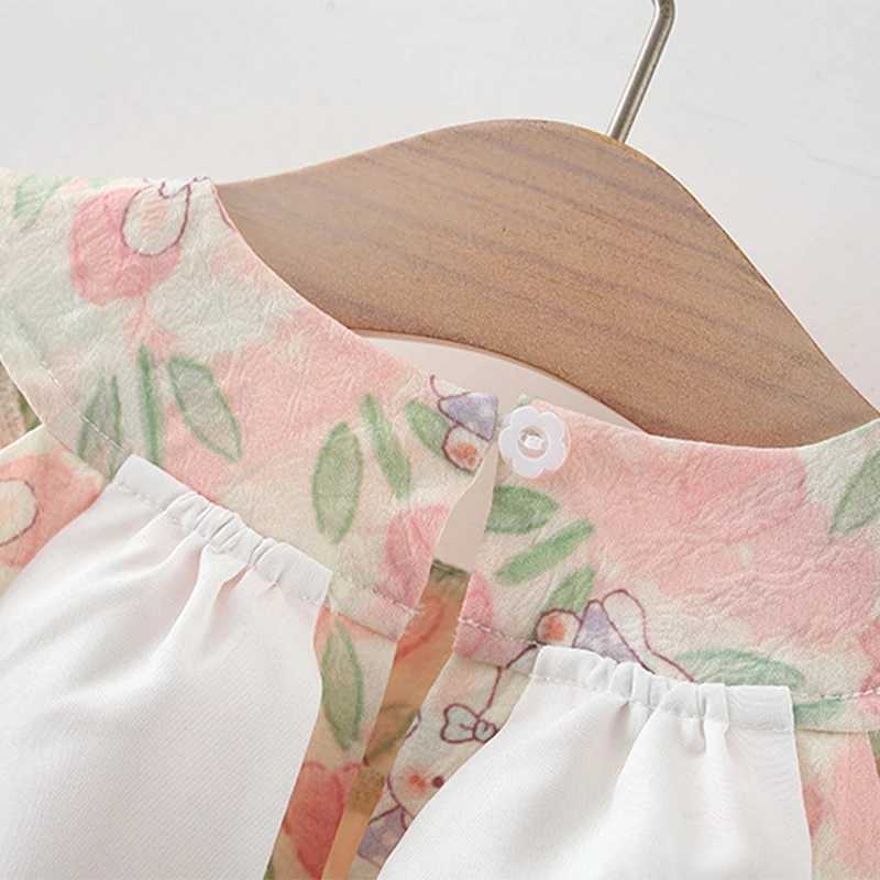 Summer Rabbit Tulip Printed Sleeveless Dress for Kids Girl Cute Flower Bud Princess Dress for Baby Kids R250707