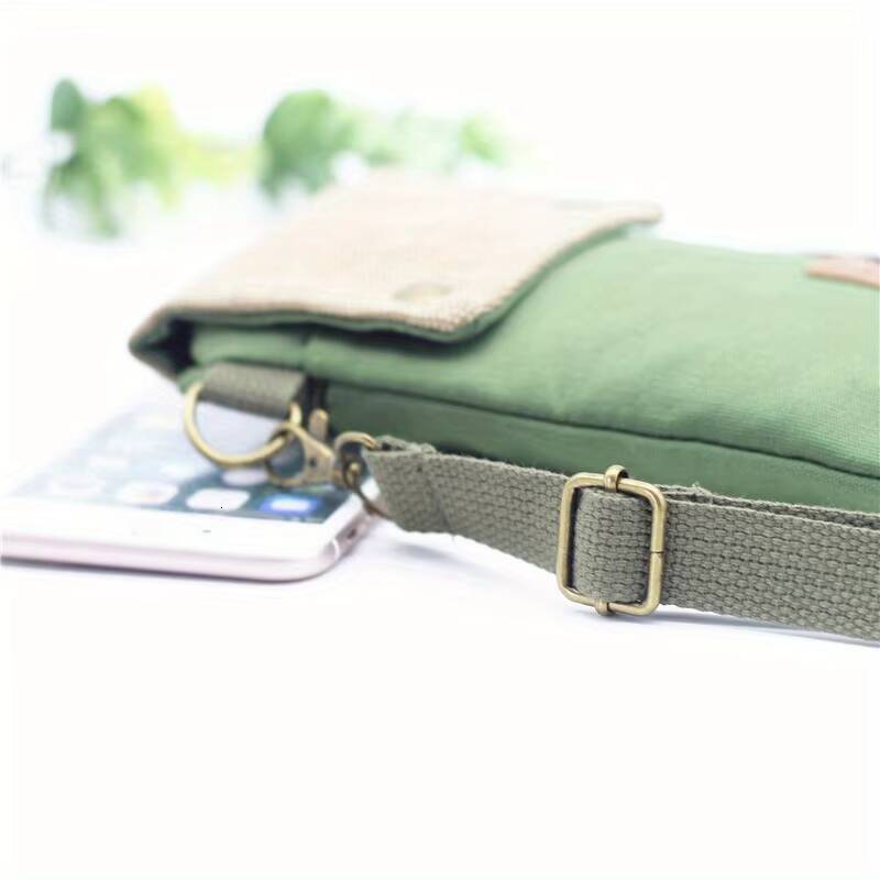 Mini Fabric Color Contrast Cell Phone Bag, Vintage Shoulder Purse For Women Small Crossbody Bag New All-match ddmynov
