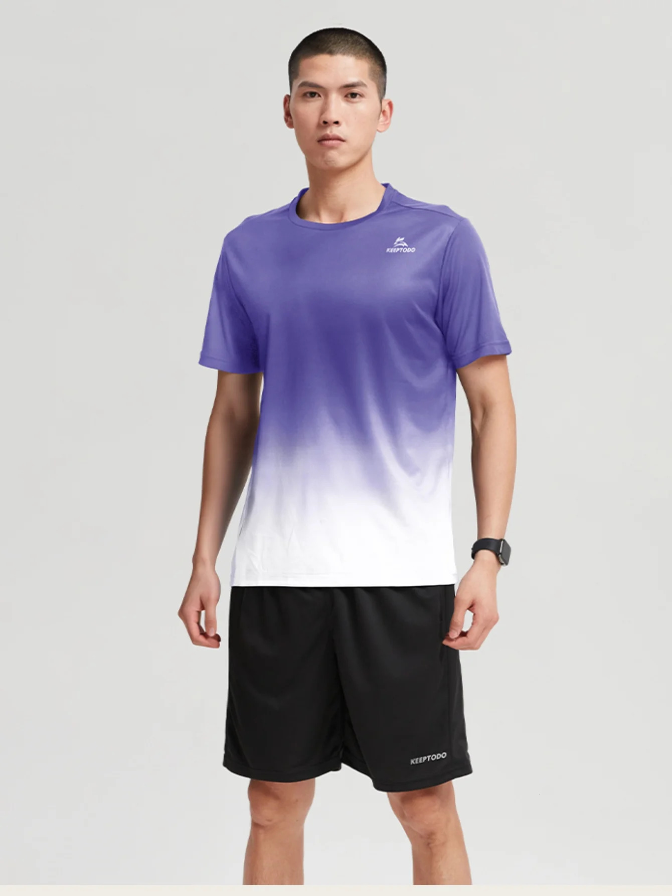 Sports Suit Mens Running Fitness Summer Ice Silk Quick Dry Clothes Cycling Training Wear Thin Breathable Loose T-Shirt Shorts 250707