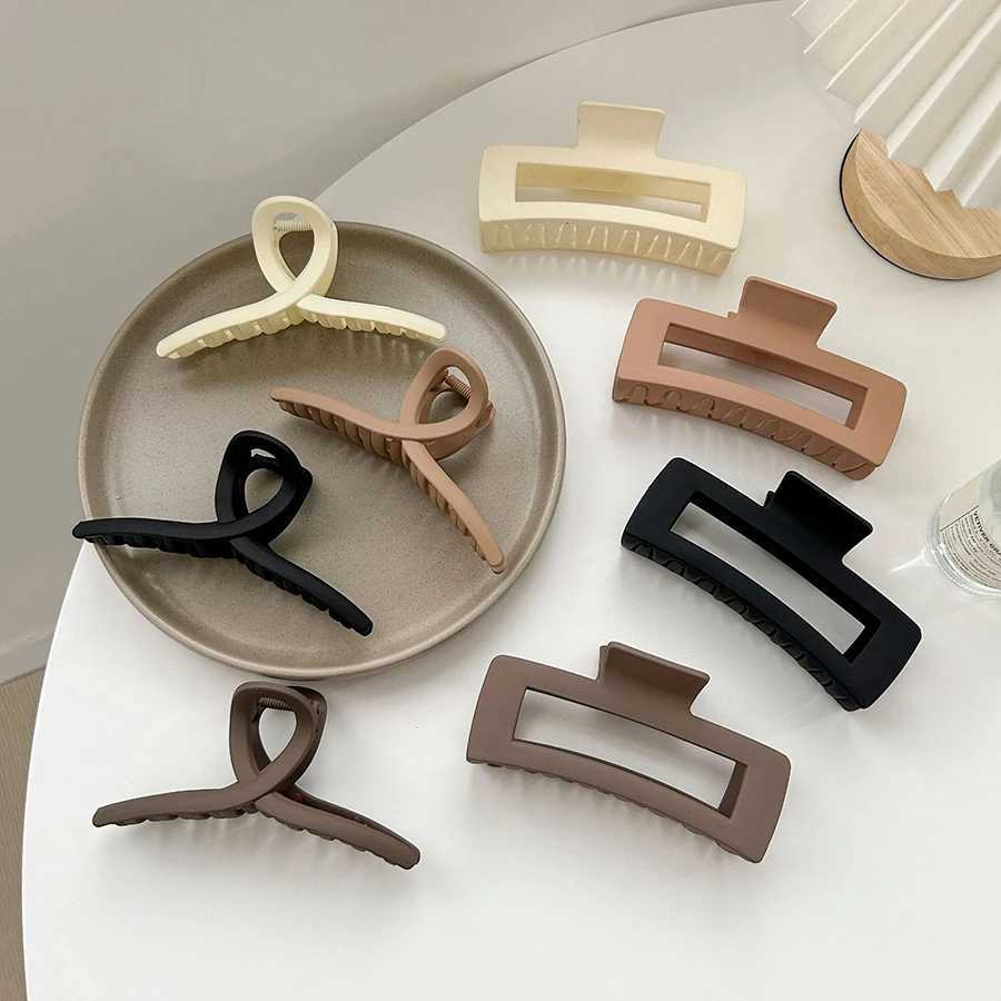 2Pcs/Set 10cm Big Size Cross Rectangle Hair Clips Styling Accessories Hair Claw For Women Girls Braids Headwears Mother Gift Y250707