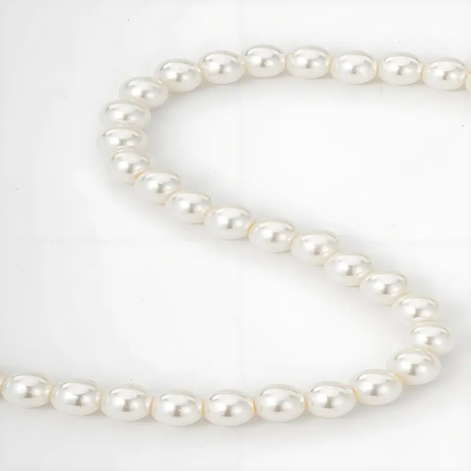 Wedding Cream Simulated Pearls Choker Necklace Sterling Silver Round Prom Pearl Strand Jewelry for Women 250704
