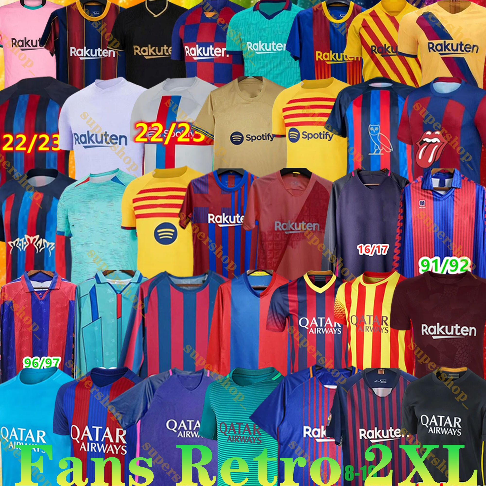 20 21 22 23 Barcelone Retro Soccer Jerseys XAVI RONALDINHO A.INIESTA 01 02 03 04 05 12 13 14 15 16 17 18 19 11 vintage football shirts T HENRY NEYMAR JR 2006 2007 2008 2009 2010