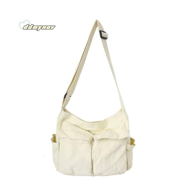 Workwear Canvas Shoulder Large Capacity Retro New Student Class Messenger Bag ddmynov