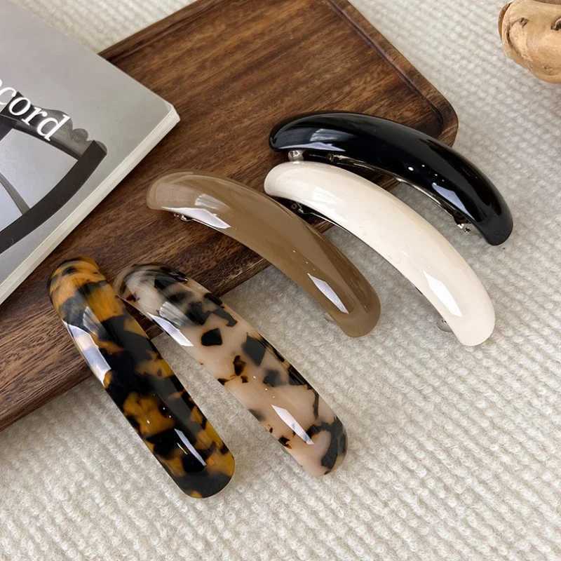 Retro Leopard Hairpins Spring Clip Colorful Acetate Hair Clips for Women Elegant Exquisite Barrettes Fashion Hair Accessories Z250707