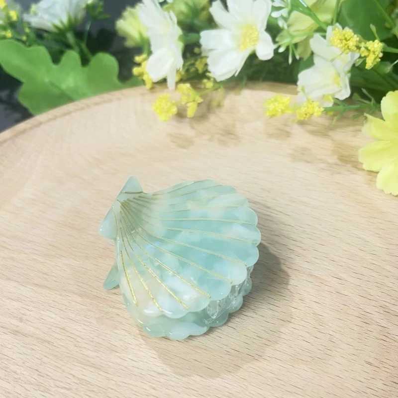 1 Pcs Vintage Style Women Plate Hair Clips Shell Shape Simple Multi-color Acetate Bobby Pins Y250707