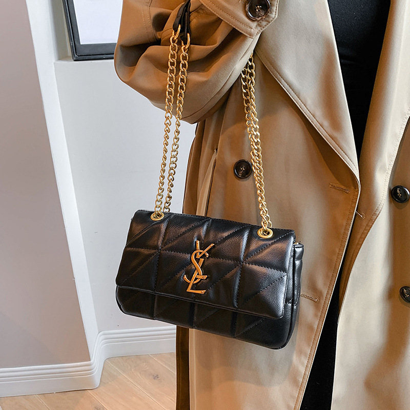 Designer 2025 New Elegant Chanel Style Fashion Chain Quilted Stylish Versatile Shoulder Underarm Crossbody Small Square Light Luxury Women's Bag