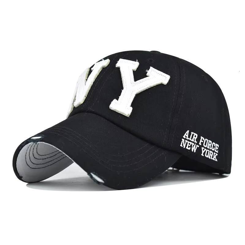 New Summer Mens Baseball for Women Cap Washed Cotton Soft Top Snapback Hat Big Letters NY Embroidery Casquette Unisex ddmythur