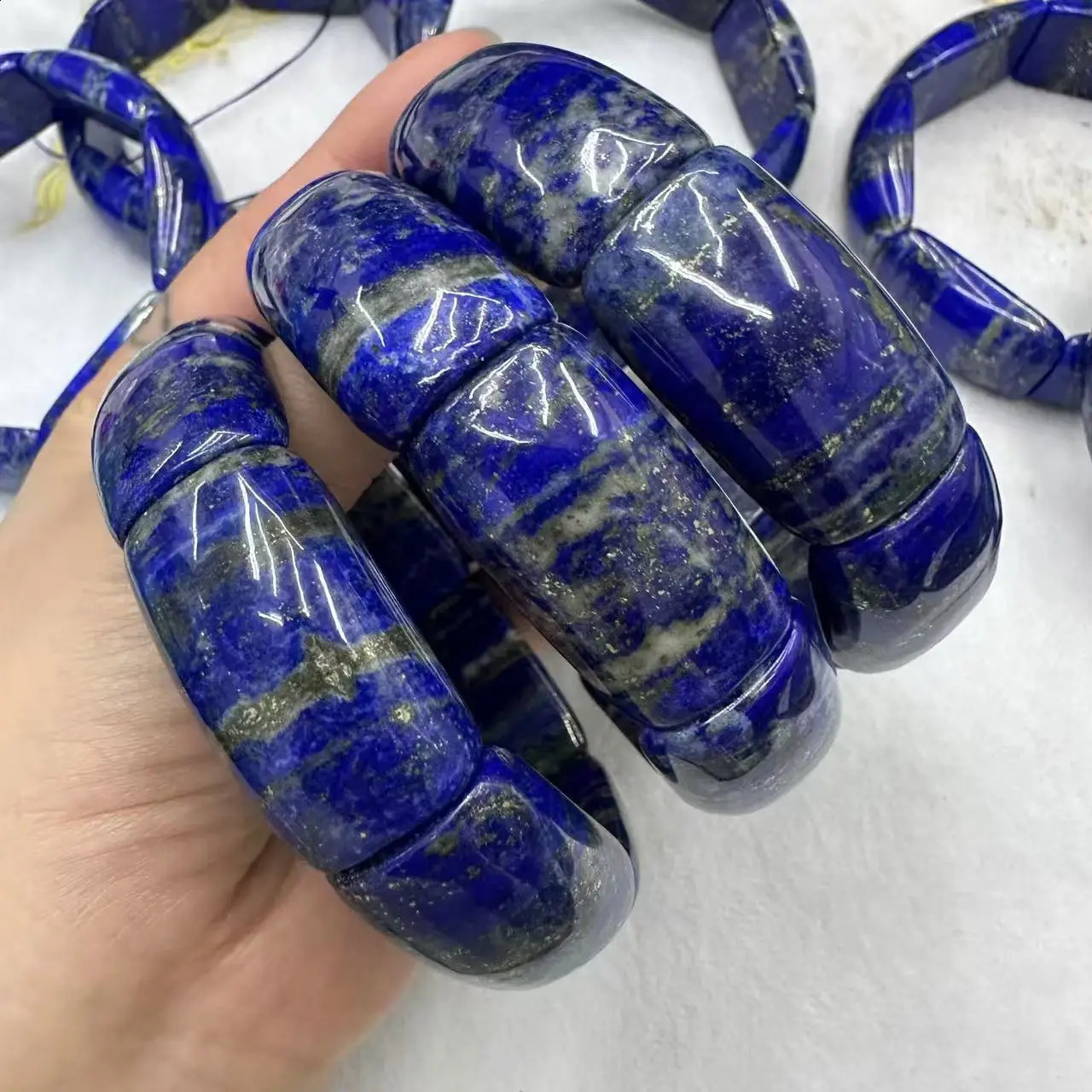 Special Quality Lapis Lazuli Stone Beads Bracelet Natural Gemstone Jewelry Bangle for Men Women Gift Wholesale ! 250707