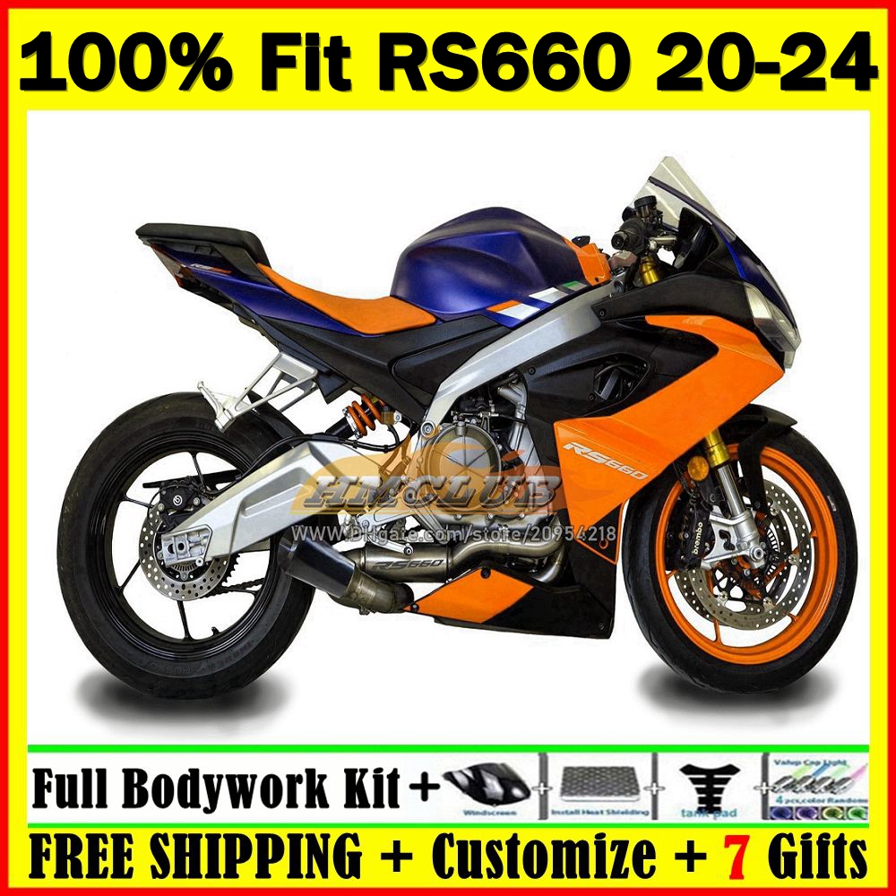 Injection Mold Full Body Kit For Aprilia RS660 RS 660 RS-660 CC RR 20 21 New Orange 22 23 24 Frame 11HC.43 660CC 2020 2021 2022 2023 2024 Free customi