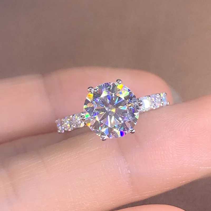 925 Sterling Silver Wedding Rings for Women AAA Cubic Zirconia Fashion Ladies Finger Accessories Jewelry Gifts XJ250707
