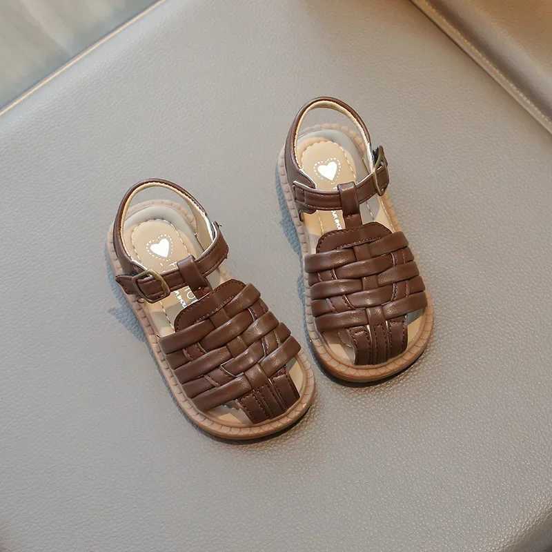 2025 Kids Sandals Summer Sandals for Boys Fashion Children Cut-Outs Beach Shoes Braided Style Casual Walking Flat Sandals z250708I1GY