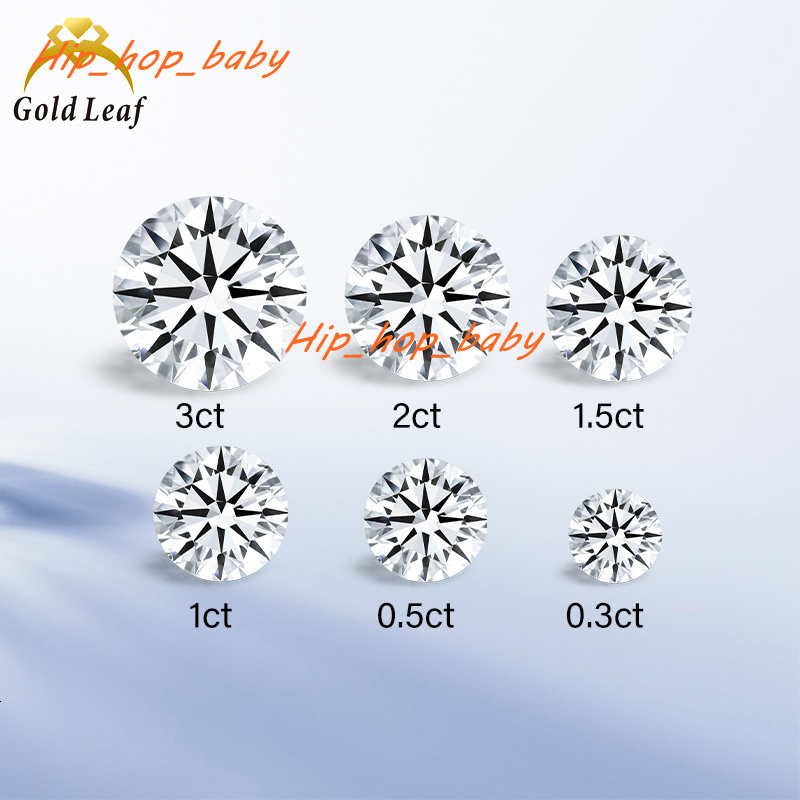 Goldleaf GIA IGI Certified Wholesale Lab Diamond Round Brilliant Cut 0.3CT 0.5CT 1CT 2CT 3CT D VVS VS HPHT CVD Lab Grown Diamond