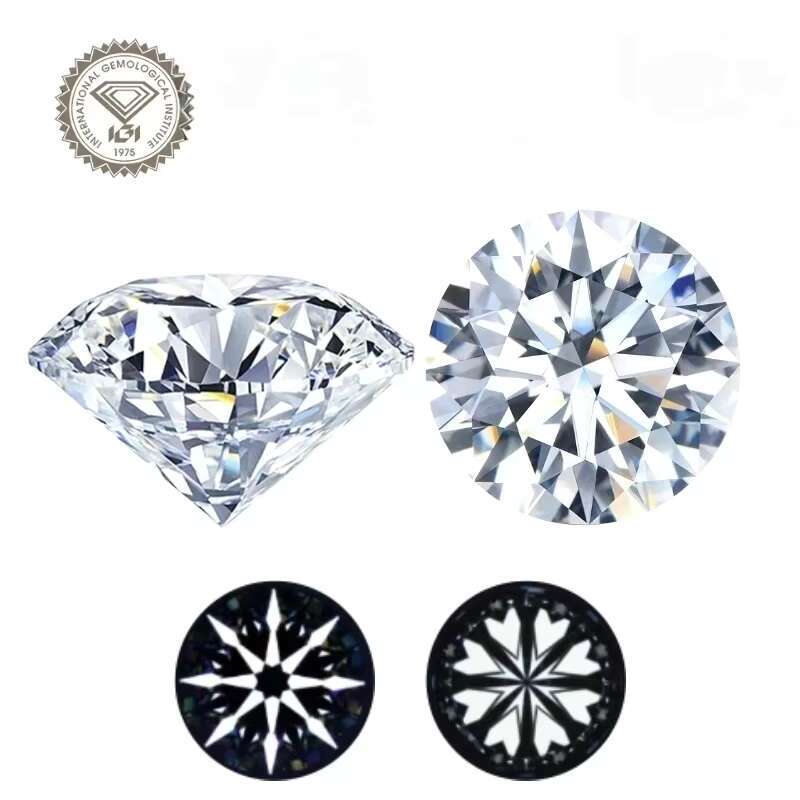 High Quality 1ct 1.5ct Lab Grown Loose Natural Diamonds VS1 VS2 Excellent HPHT CVD IGI GIA Certified VVS