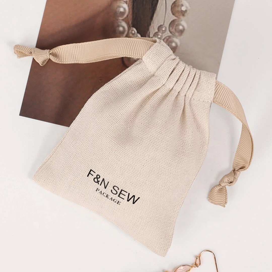 Linen Bag Cotton Drawstring Bag Jewelry Storage Pouch Bags gift bag factory sale soma package 250702
