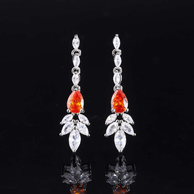 New High-End Floral Jewelry Banquet Dress Accessories Set Elegant Earrings Necklace Tassel Exquisite Pendant 317