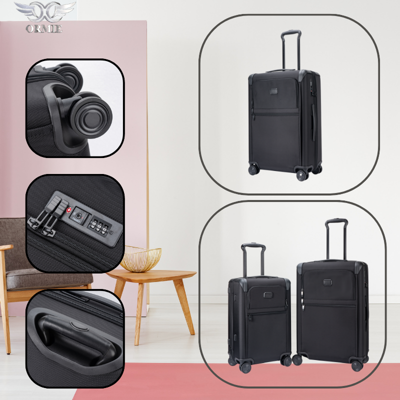 Black Waterproof Travel Duffel Bag with Zipper Closure for Easy Packing - Compact Size 20 Inches