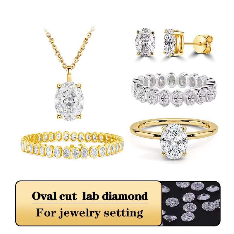 Wholesale 1ct 2ct IGI Certificated Oval Cut Lab Grown Diamond DEF Color Oval Cut Hpht CVD Diamonds for Sale
