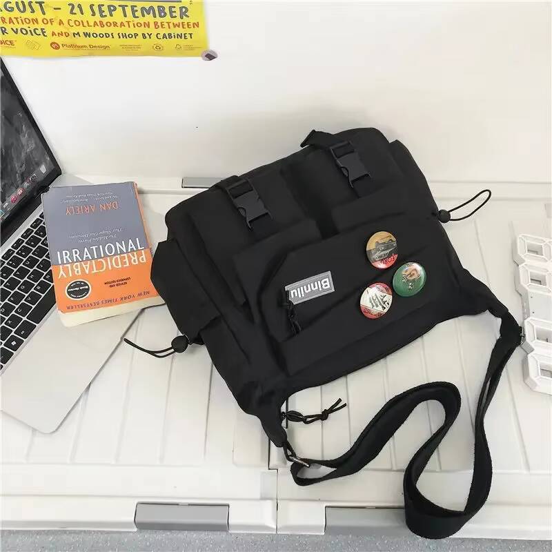 Harajuku Men Nylon Crossbody for Women Messenger Girls School Book Bags Youth Canvas Handbags Shoulder Bag Sac Bolsas ddmynov