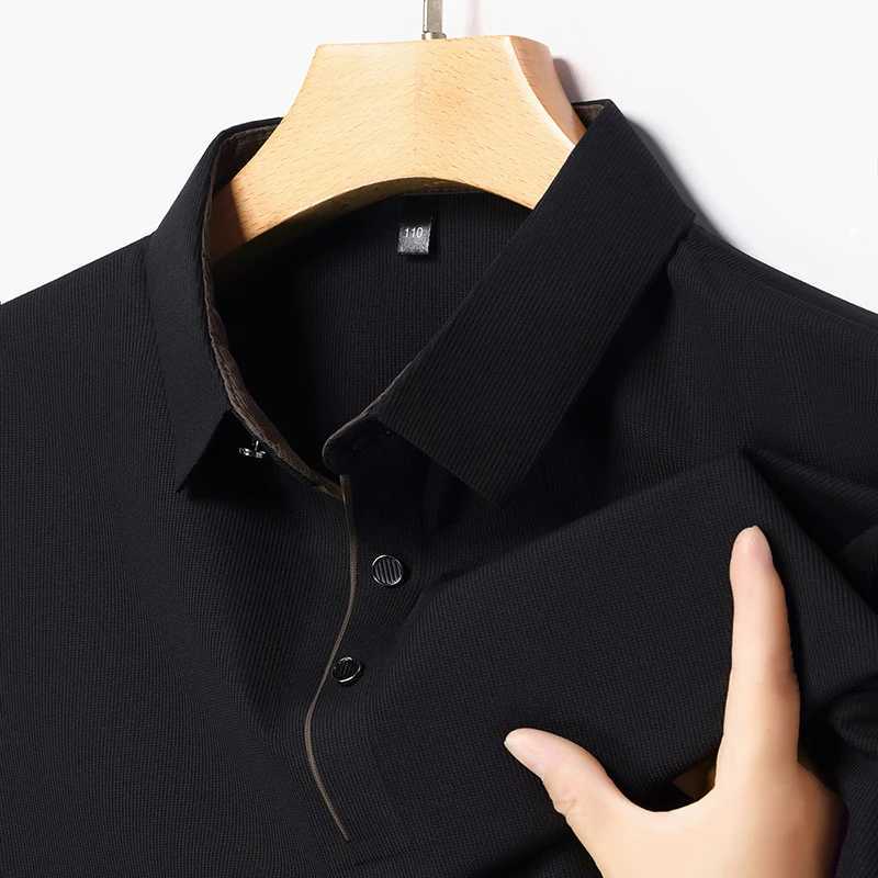 2025 Summer Fashion New Short Sleeve High-End Mens Lapel Golf Casual Polo Shirt High-Quality Comfortable Breathable T-Shirt Top Y250707 Y250707