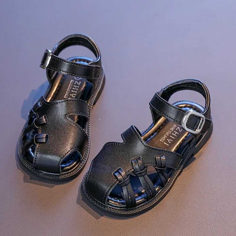 2025 Summer New Children Fashion Sandals for Girls Korean Style Soft Bottom Anti-Slippery Versatile Cut-outs Cool Beach Shoes R250707