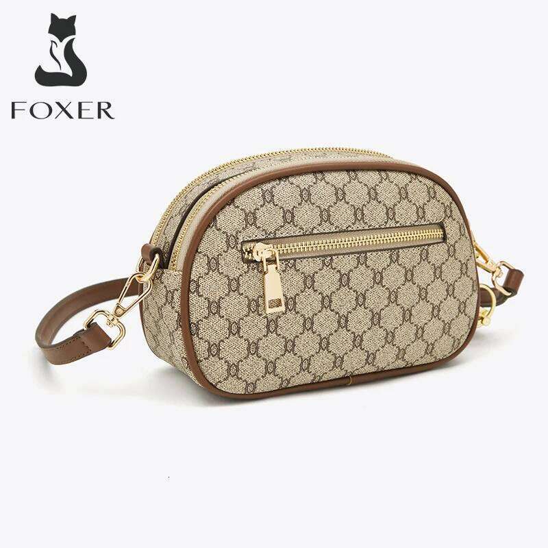 Designer bag 99 FOXER Women Small Shoulder Bag Fashion Monogram PVC Lady Crossbody Handbag with Adjustable Strap