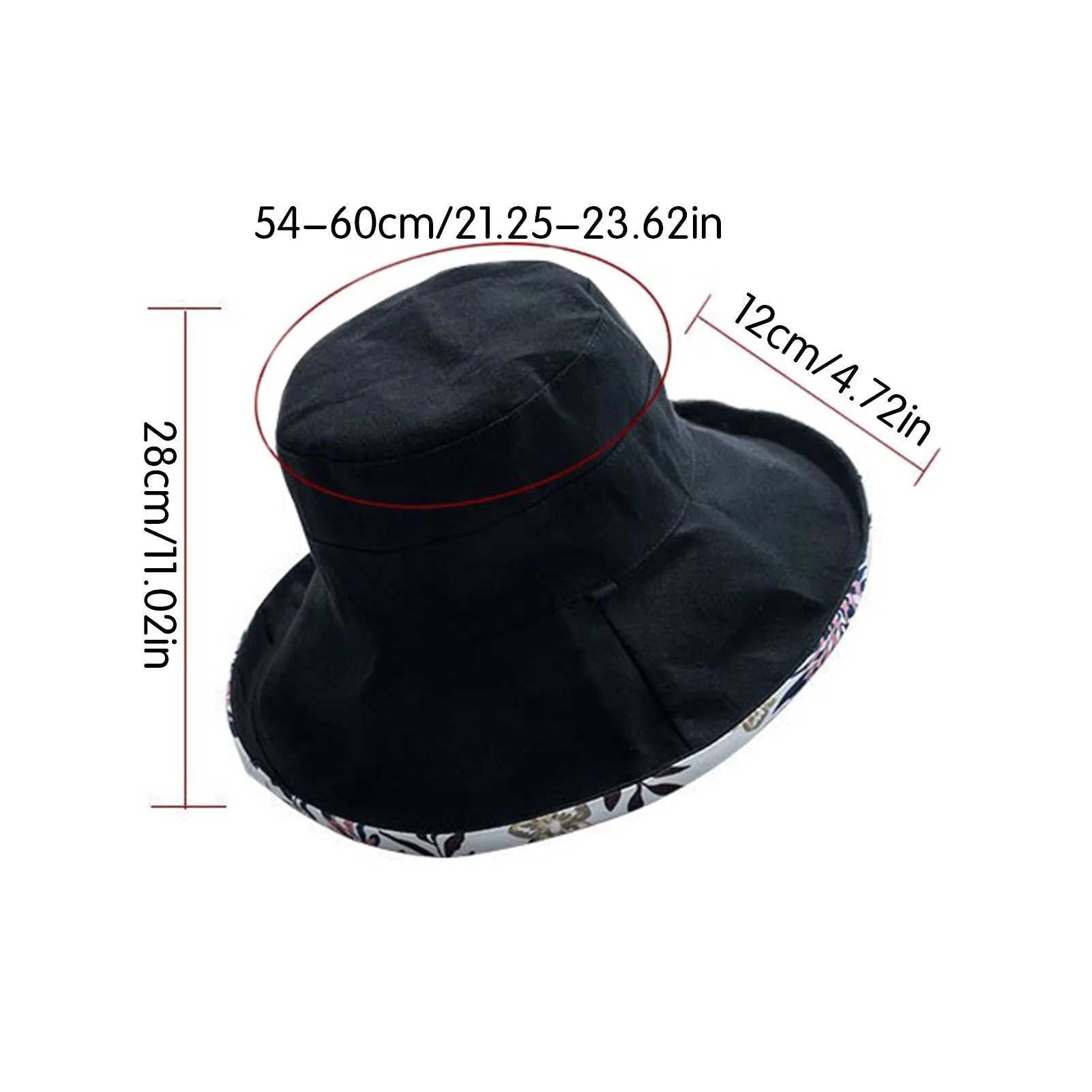 Women Sun Hat Anti-UV Summer Spring Outdoor Traveling Wide Brim Hat Reversible Double-Side-Wear Beach Hat Foldable Bucket Cap Y250707