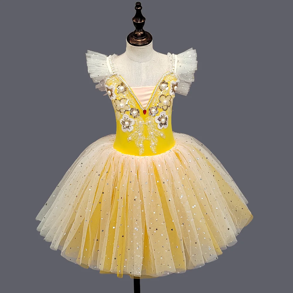 Girls' ballet dresses dance dresses children's sequin ballet dresses campus dance programs stage group performances ballet dancers' cos