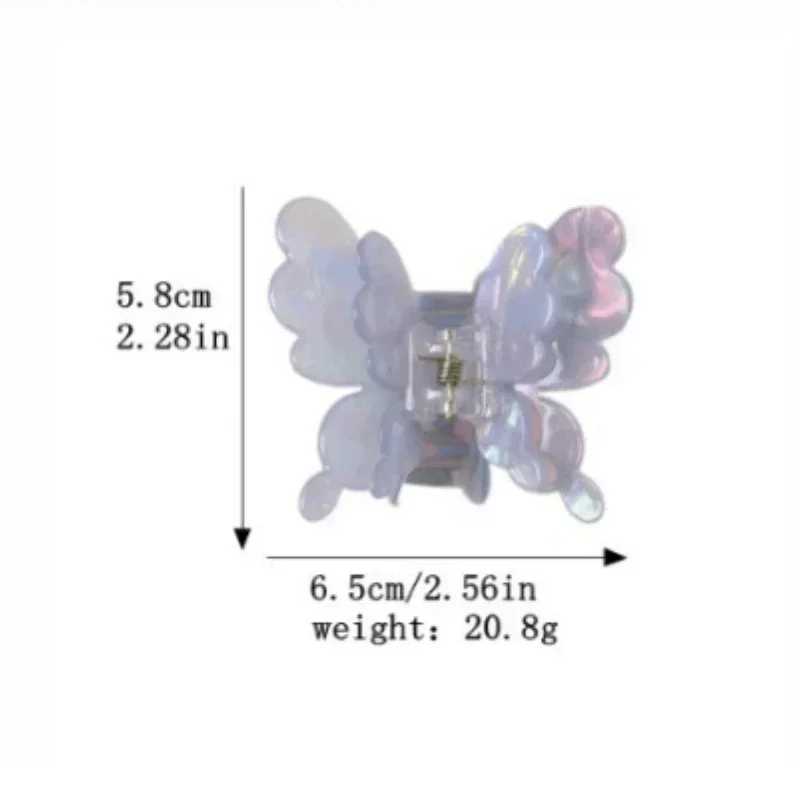 Double-Layered Butterfly Crab Barrette For Women Crab Hair Pins Accessories Anniversary Gift Ladies New Years Day Crab Clip Y250707
