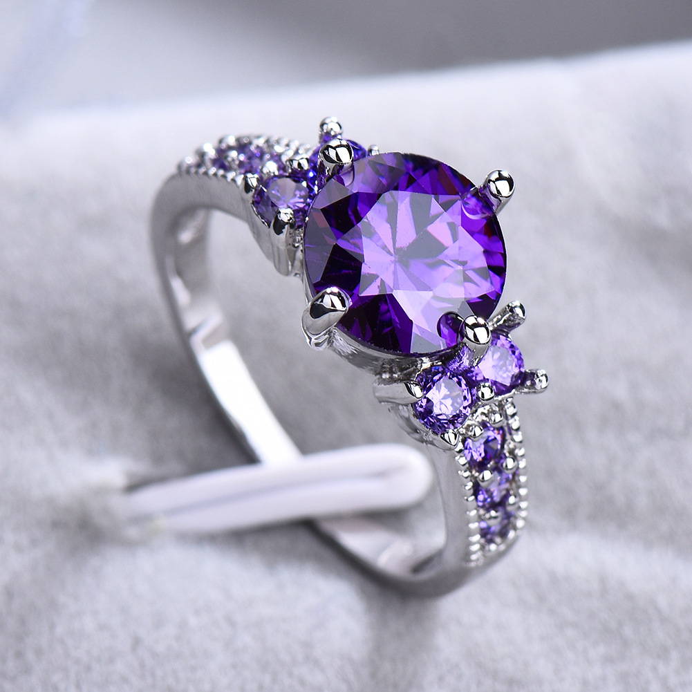 Ring Edged Diamond Stylish Simple Retro Jewelry
