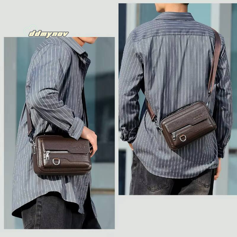 2025 New Men Shoulder Bag PU Leather Waterproof Crossbody Messenger Bags with Flip Cover handbag Sac pour homme ddmynov