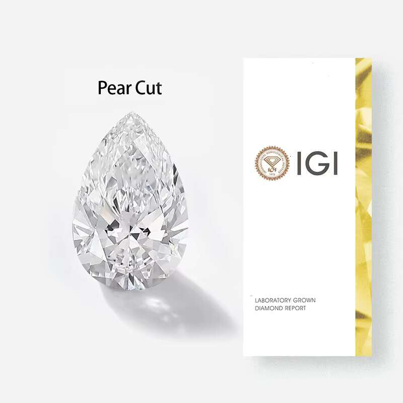 Starsgem IGI Certified Loose Diamonds Pear Cut 1ct 1.5ct 2.0ct 3.0ct 4.0ct 5.0ct HPHT CVD Lab Grown Diamond
