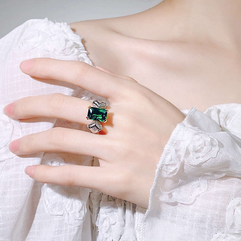 New Style Jewelry Ring For Women, Red Rectangular, High-End Luxury Feel 5Ae