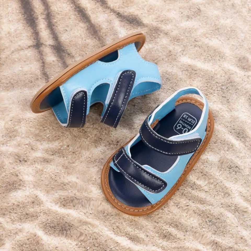 Newborn Baby Shoes Summer Casual Retro Leather Sandals For Boys Lightweight Rubber Soft Anti-Slip Sole Toddler First Walkers R250707