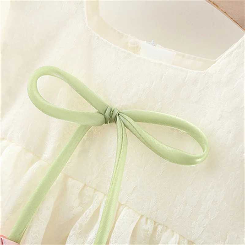 0-3 Summer Newborn Baptism White Birthday Evening Dresses Outfit Baby Girl Sweet Flower Puff Sleeve Christening Toddler Clothes R250707