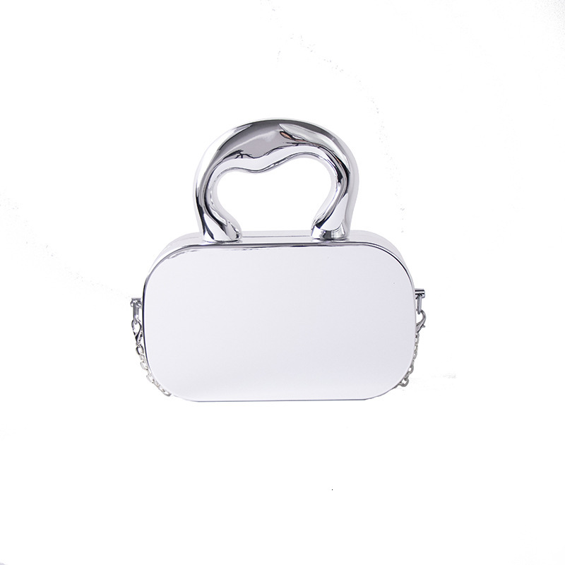 Acrylic women s box bag shiny handheld small square bag trend designer bag elegant evening shoulder trend women s crossbody bag