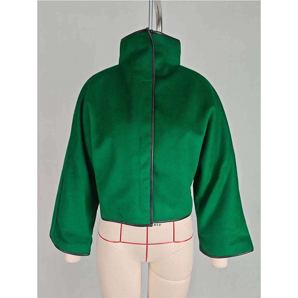 Gymystars Fall Autumn Female Outerwear Long Sleeves Vintage Loose Solid Color Fashion Stand Collar Jackets For Women