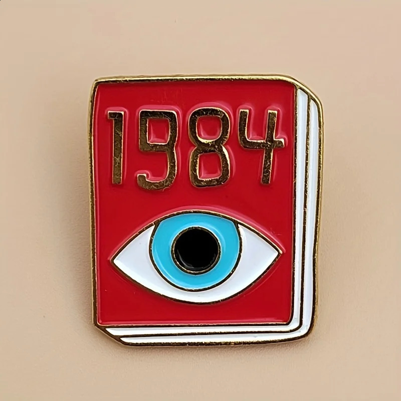 1984 NovelInspired Brooch Durable Metal Badge for Men Fashionable Backpack Pin Clothing Accessory 250625
