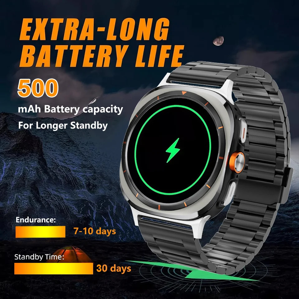 Korean Galaxy Watch Ultra 7 Smart 500mAh GPS Track IP68 AMOLED 53 BT Call Sports Smartwatch for iOS Android 250707
