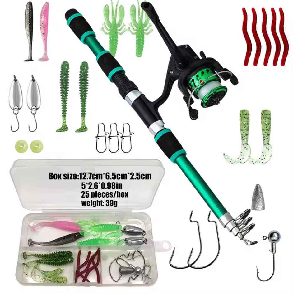 Children's Fishing Rod Goods for Fishing Rods Tools Casting Supplies Tackle Tool Material Articles Fish Ajing Stuff Sports QD